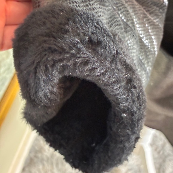 Vintage 90s Fendi Pellicce Moda Pronto Black Oversized Shearling Coat Size 38 M - Picture 7 of 17